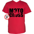 motor póló motocross piros