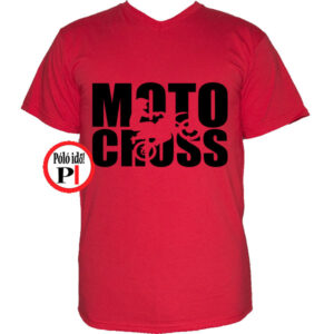 motor póló motocross piros