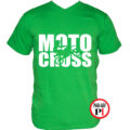 motor póló motocross zöld