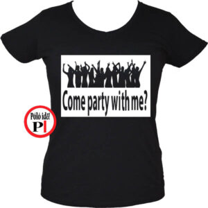 női party póló fekete