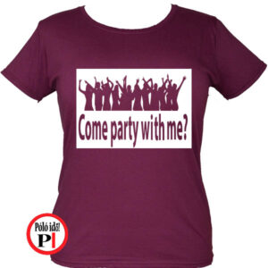 női party póló burgundi