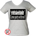 női party póló szürke