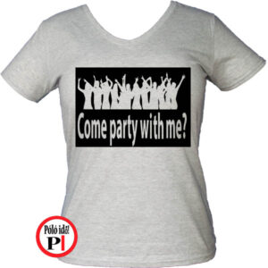 női party póló szürke
