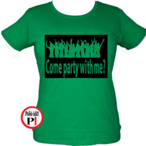 női party póló zöld