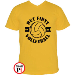 férfi volleyball röplabda póló citrom