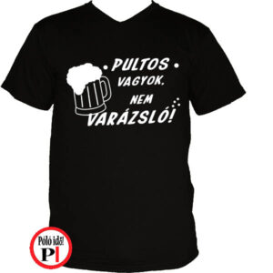 férfi varázsló pultos póló fekete