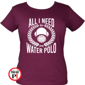 női i need vizilabda póló burgundi