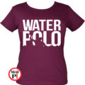 női water vizilabda póló burgundi