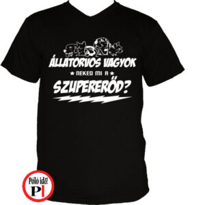 állatorvos póló szupererő fekete