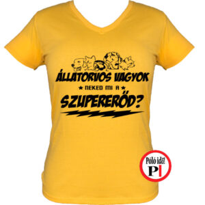 állatorvos póló szupererő női citrom