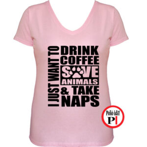 állatorvos póló take naps női pink