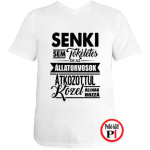 állatorvos póló tökéletes fehér