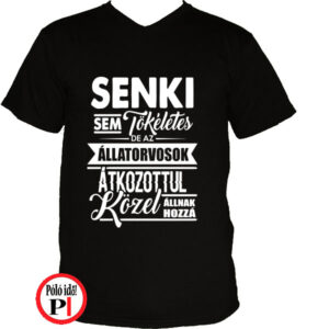 állatorvos póló tökéletes fekete