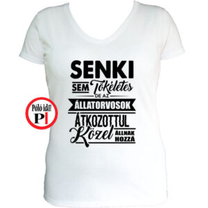állatorvos póló tökéletes női fehér