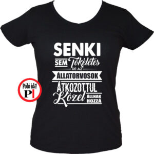 állatorvos póló tökéletes női fekete