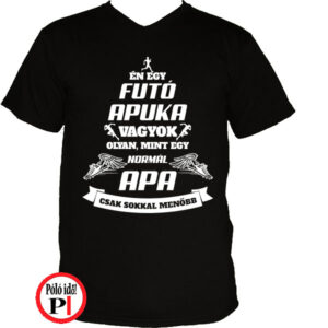 apa póló futó fekete