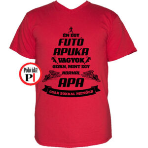 apa póló futó piros