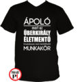 ápoló póló űberkirály fekete