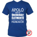 ápoló póló űberkirály kék