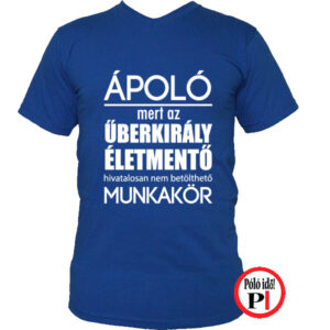 ápoló póló űberkirály kék