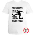 foci póló foci szív fehér
