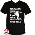 foci póló foci szív fekete