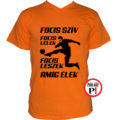 foci póló foci szív narancs
