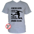 foci póló foci szív szürke