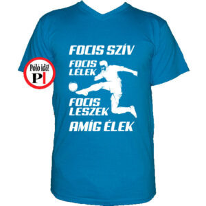 foci póló foci szív vkék