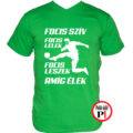 foci póló foci szív zöld