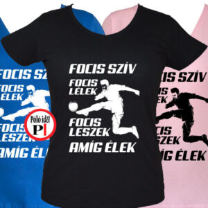 foci póló foci szív női