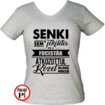 foci póló tökéletes női szürke