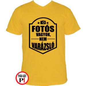 fotós póló varázsló citrom