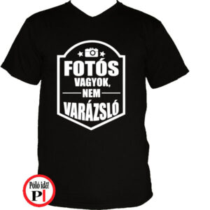 fotós póló varázsló fekete