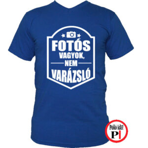 fotós póló varázsló kék