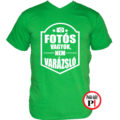 fotós póló varázsló zöld