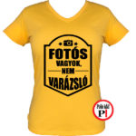 fotós póló varázsló női citrom
