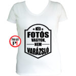 fotós póló varázsló női fehér