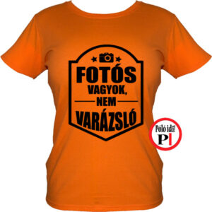 fotós póló varázsló női narancs