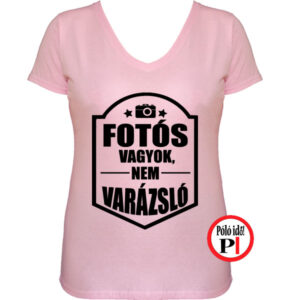fotós póló varázsló női pink