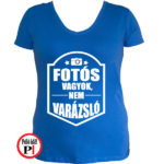fotós póló varázsló női kék