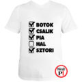 horgász póló hal kimaradt fehér