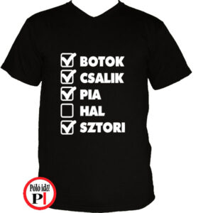 horgász póló hal kimaradt fekete