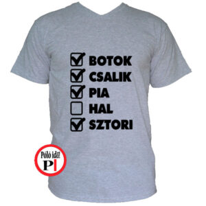 horgász póló hal kimaradt szürke
