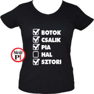 horgász póló hal kimaradt női fekete