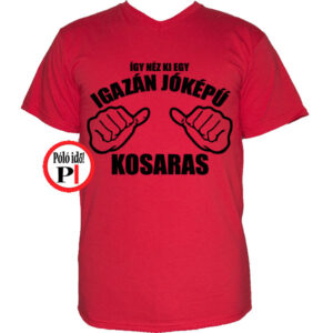 kosár póló jóképű piros