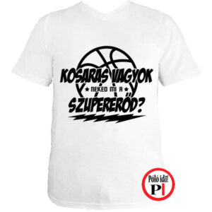 kosár póló szupererő fehér