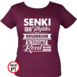 kosár póló tökéletes női burgundi
