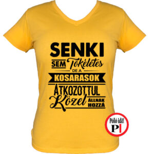 kosár póló tökéletes női citrom
