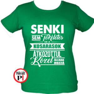kosár póló tökéletes női zöld